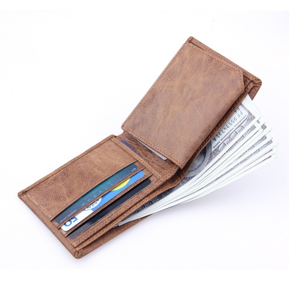 Mens RFID Protection Trifold WALLET - Picture 4 of 7